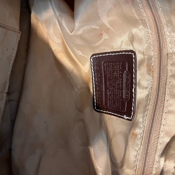 Coach Brown and Cream Satchel - Picture 4 of 13